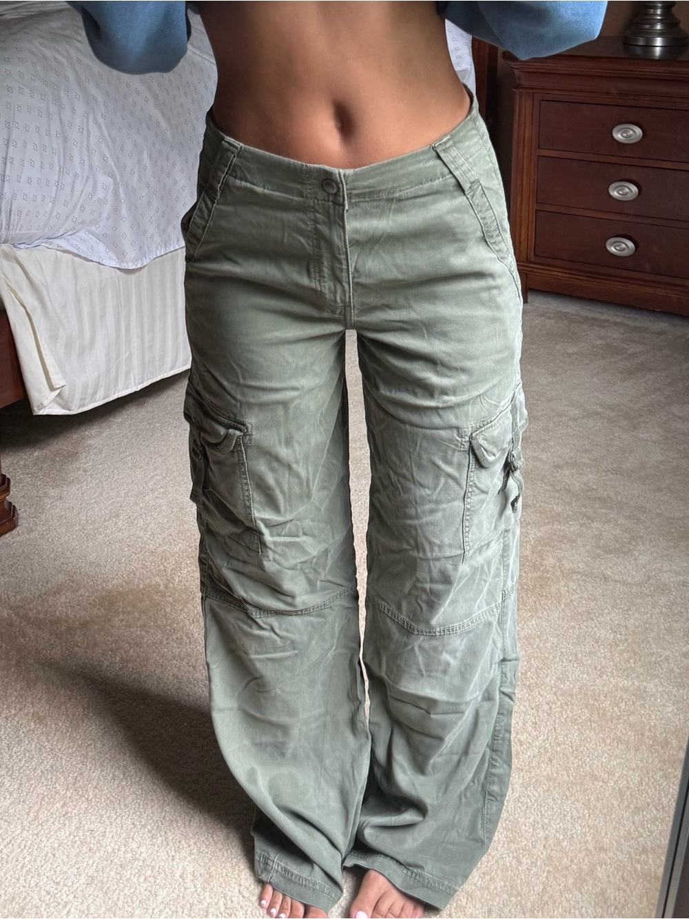 American Eagle Outfitters Olive Utility Cargo Pants